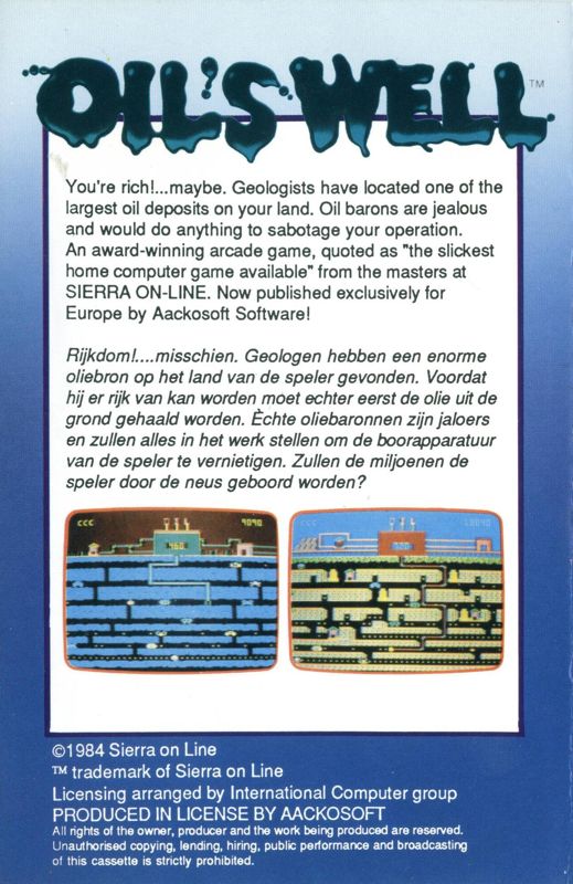 Oil's Well box art for MSX